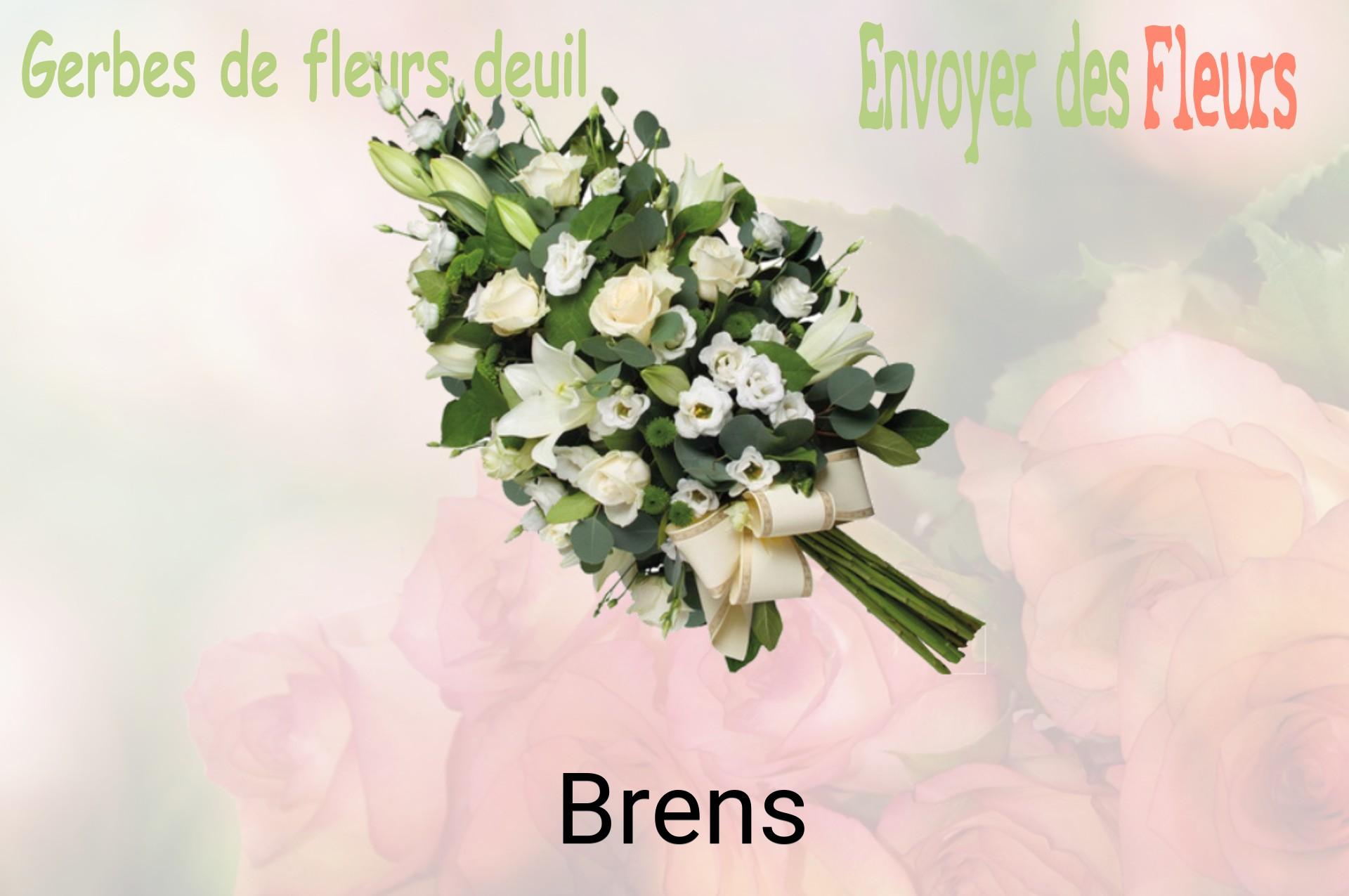 Gerbe de fleurs de deuil livrée à Brens